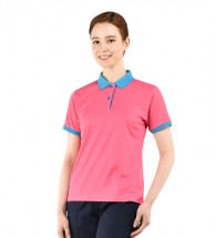 쿨론셔츠 여성용(핑크소라배색,다홍검정배색,진곤오렌지배색) /유니폼