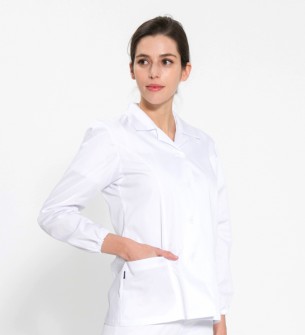 긴팔 TC32수 스판덱스 위생복 셔츠(여성용) /화이트(FS-109)   유니폼